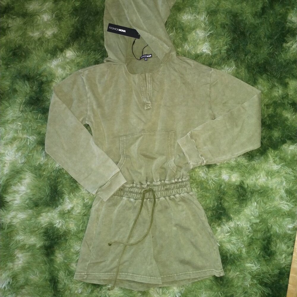 Hoodie Romper, Green